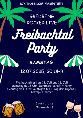 Banner Freibachtalfest Thanndorf mit Dorfmeisterschaft