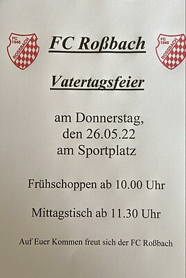 Banner Vatertagsfeier