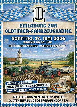 Banner Oldtimer-Fahrzeugweihe