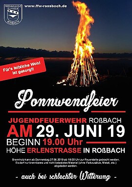 Banner Sonnwendfeuer